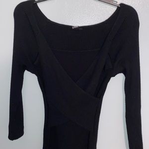 Off shoulder long sleeved sweater